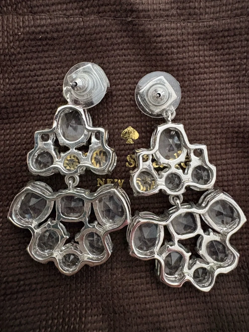 Kate‎ Spade New York Glitzy Gems Chandelier Drop Earrings Silver Bride Wedding